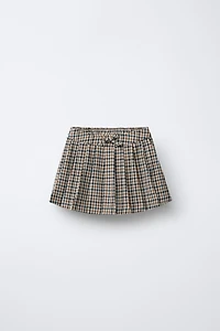 PLAID BOX PLEAT SKORT