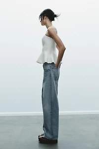 PEPLUM BANDEAU TOP