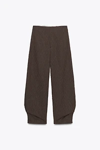 ZW COLLECTION STRIPED LINEN BLEND BALLOON PANTS