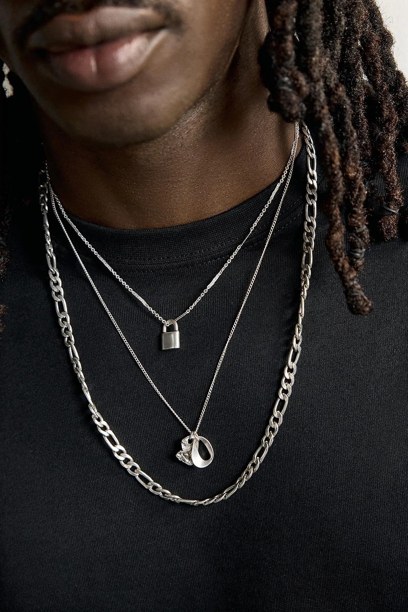 COMBINED METALLIC NECKLACE 3-PACK