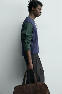 COLOR BLOCK CREWNECK SWEATSHIRT