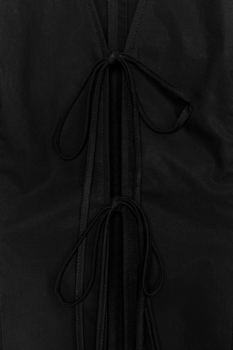 POPLIN SHIRT WITH TIES ZW COLLECTION