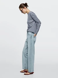 Jean straight taille haute