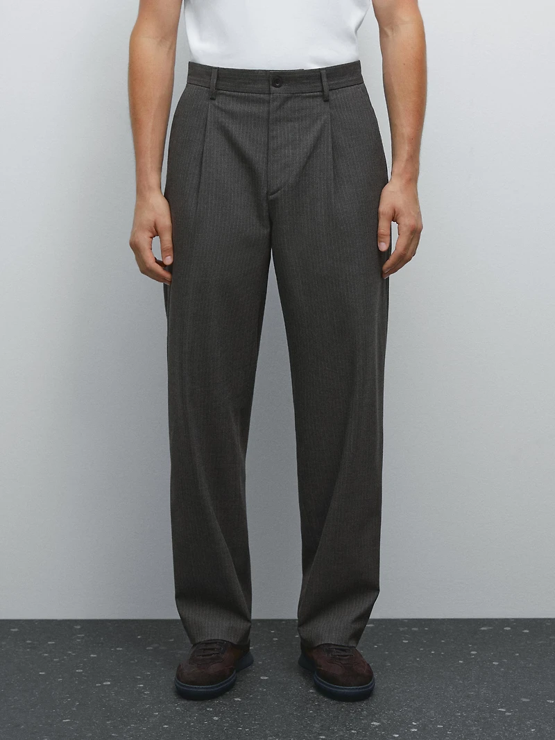 Pantalon relaxed fit à rayures tennis