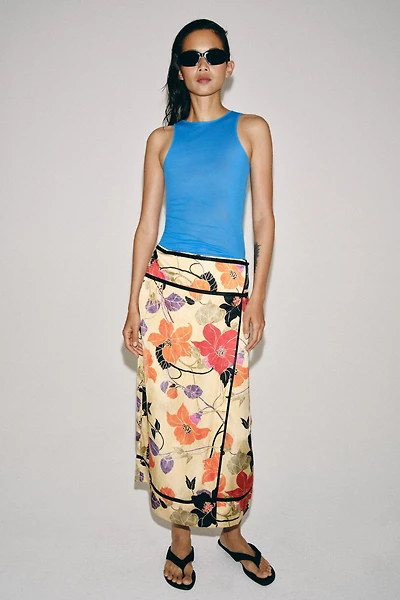 ZW COLLECTION FLORAL WRAP SKIRT