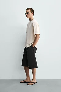 CONTRASTING PATCH TEXT T-SHIRT