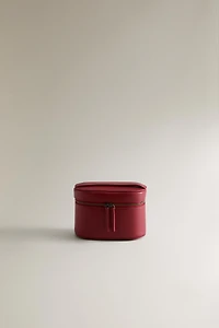 MINI RIGID LEATHER MAKEUP BAG