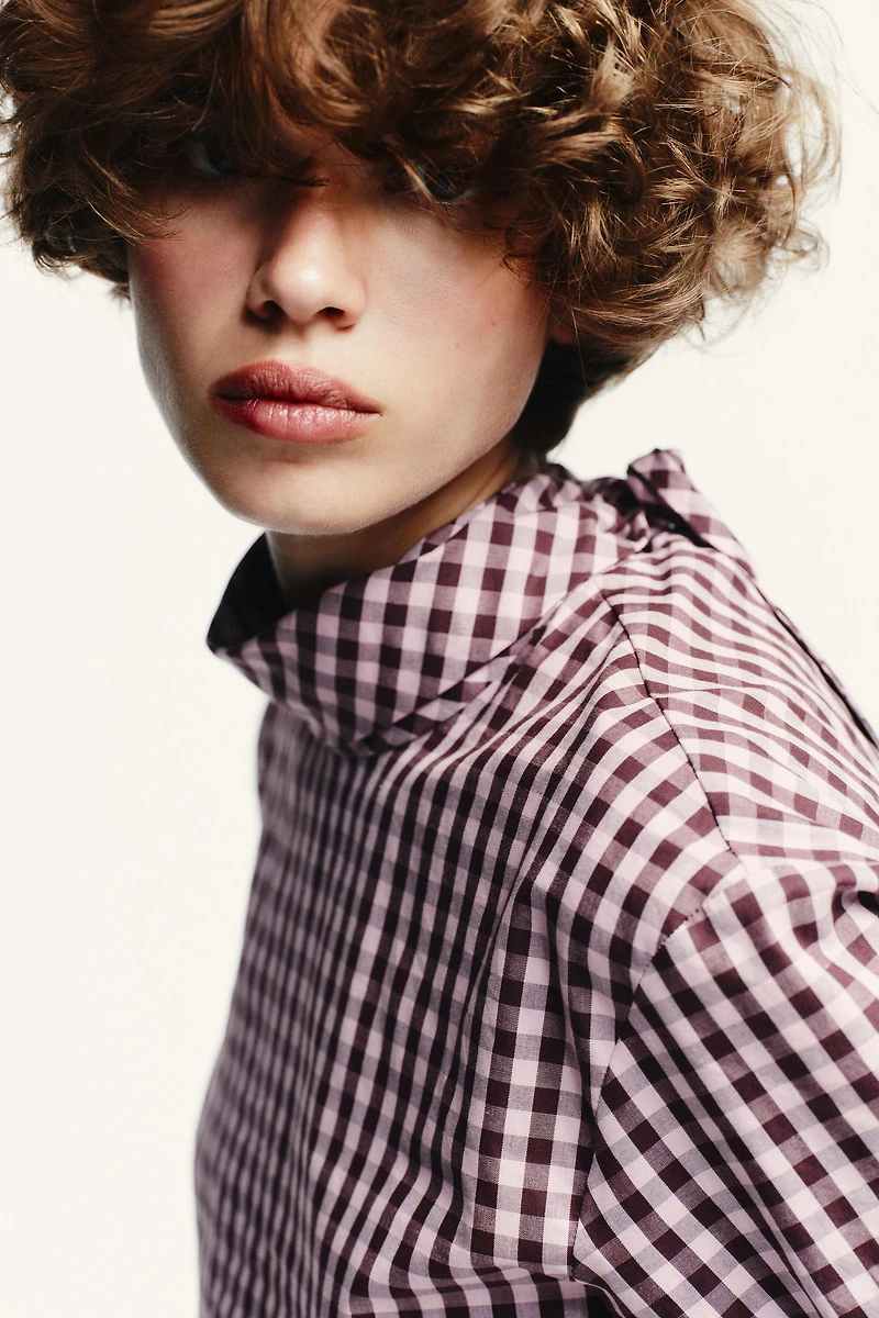 GINGHAM POPLIN SHIRT