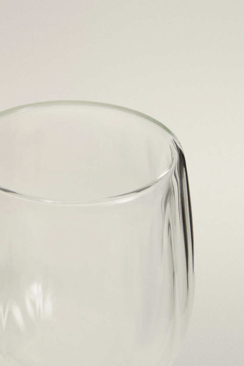 BOROSILICATE DOUBLE-WALL TUMBLER WITH LINES