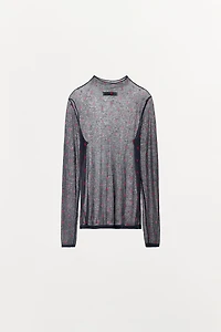 FINE KNIT HEART TOP