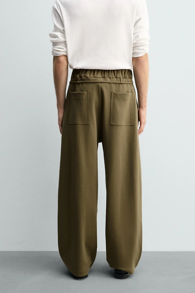 PLEATED DRAWSTRING PANTS