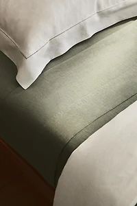WASHED LINEN FLAT SHEET (140 GSM)