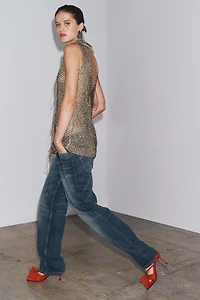 FRINGED HEELED SANDALS