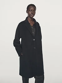 Two-button wool blend coat