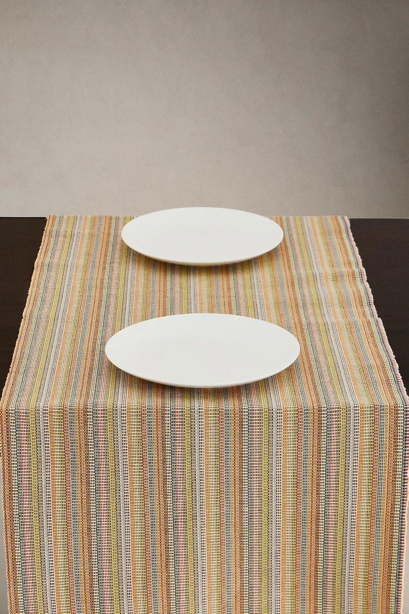 STRIPED COTTON TABLE RUNNER