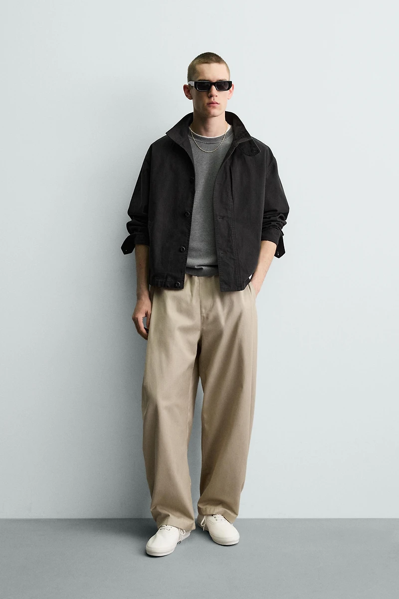 PANTALON BALLON FIT À PLIS