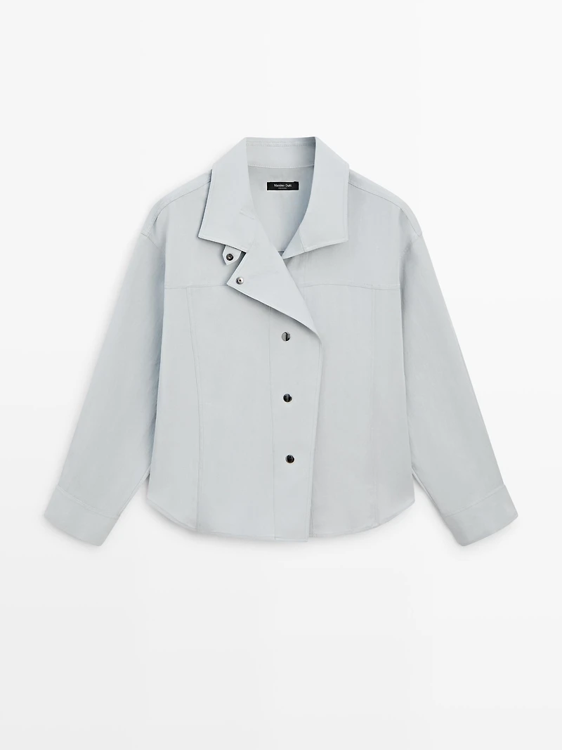 Chemisier fluide à boutons fantaisie