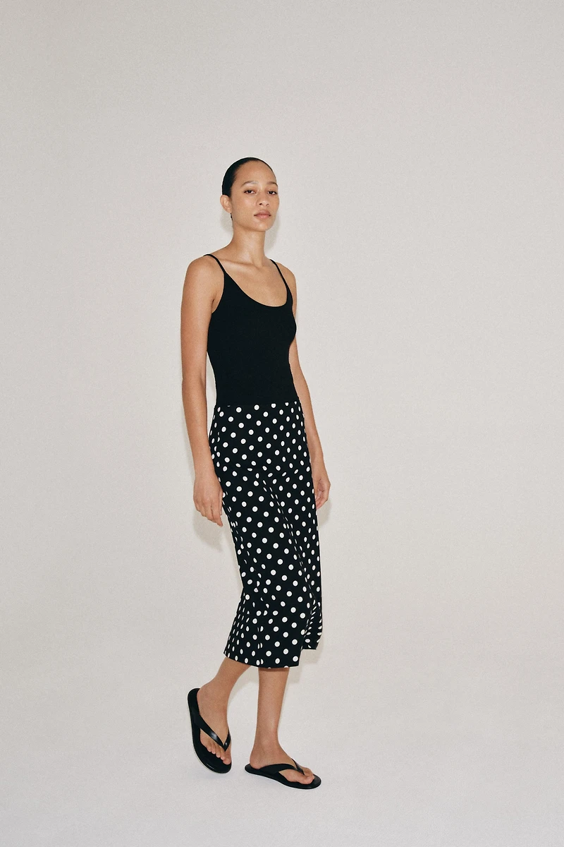 ZW COLLECTION POLKA DOT MIDI SKIRT