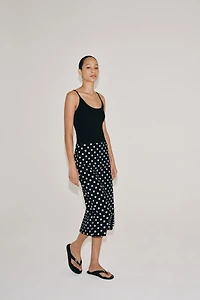 ZW COLLECTION POLKA DOT MIDI SKIRT