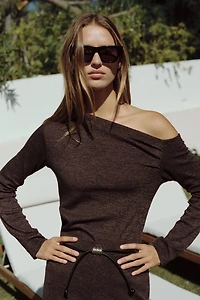 ASYMMETRIC PIQUÉ TOP