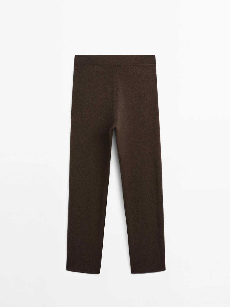 100% cashmere balloon fit trousers