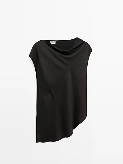 Top satiné asymétrique - LIMITED
