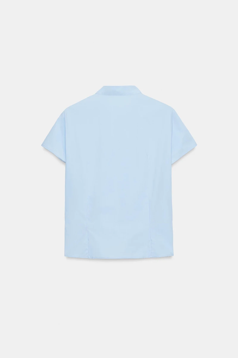 POPLIN SHIRT WITH FROG FASTENING
