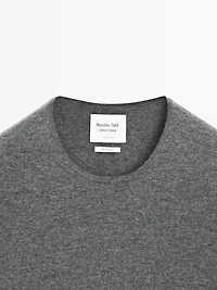Knit 100% cashmere sweater with crew neck - LIMITED