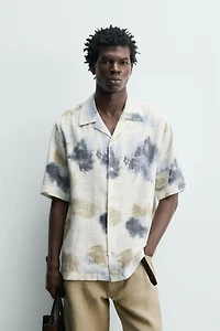FLOWY ABSTRACT PRINT SHIRT
