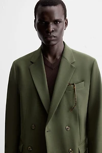 WOOL DOUBLE BREASTED SUIT BLAZER