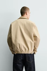 CONTRAST COLLAR DENIM JACKET