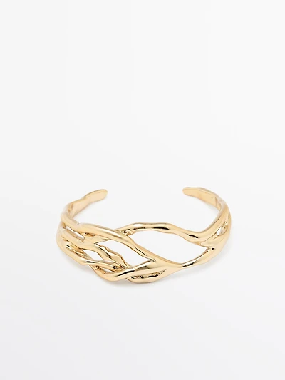 Abstract metal bracelet