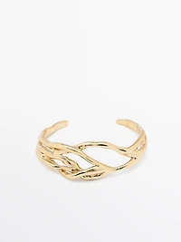 Abstract metal bracelet