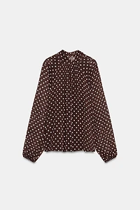 POLKA DOT BLOUSE WITH BOW