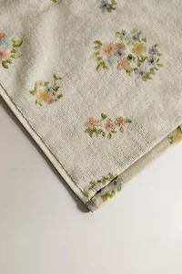 SERVIETTE DE BAIN VELOURS IMPRIMÉ FLEURI