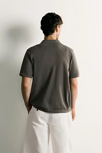 RELAXED FIT KNIT SHIRT