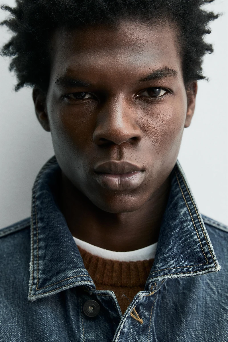 PLEATED DENIM JACKET