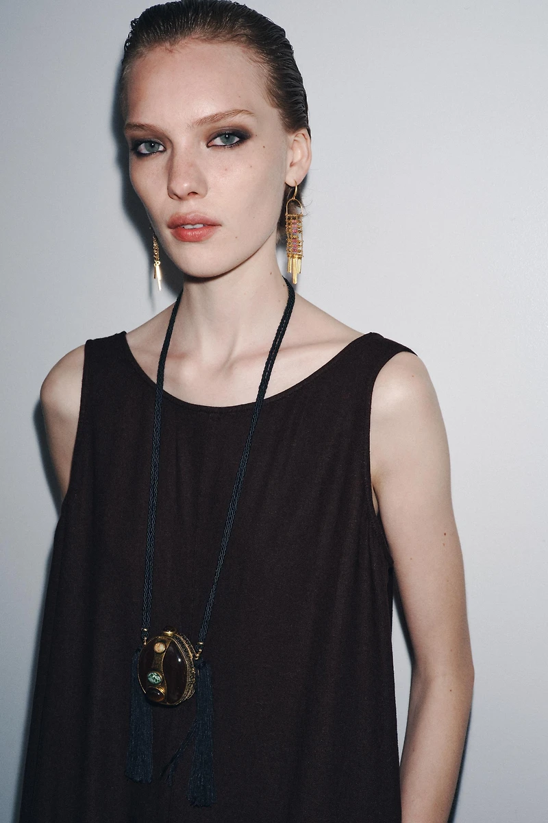 METAL BEAD EARRINGS
