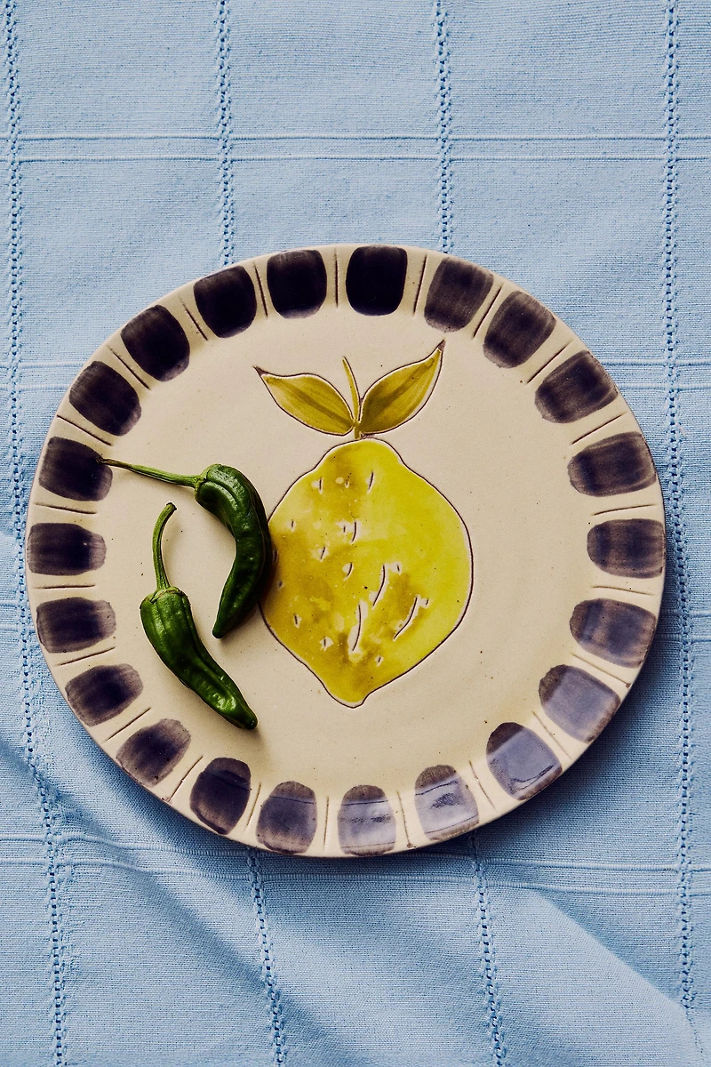 ASSIETTE À DESSERT FAÏENCE FRUIT