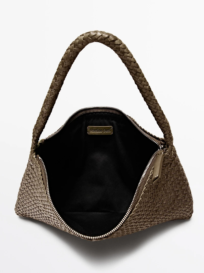 Petit sac  porté épaule en cuir tressé