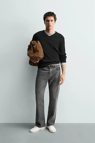 TEXTURED CABLE KNIT JUMPER
