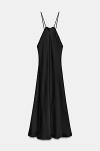 ZW COLLECTION SATIN EFFECT HALTER DRESS