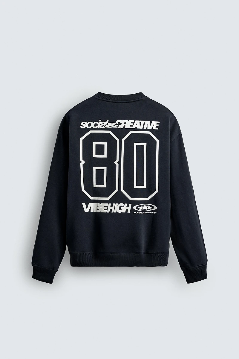 COMBINATION PRINT SWEATSHIRT