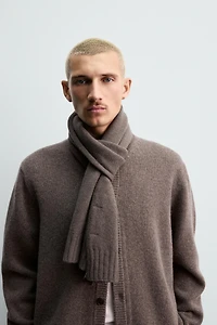 100% WOOL KNIT SCARF