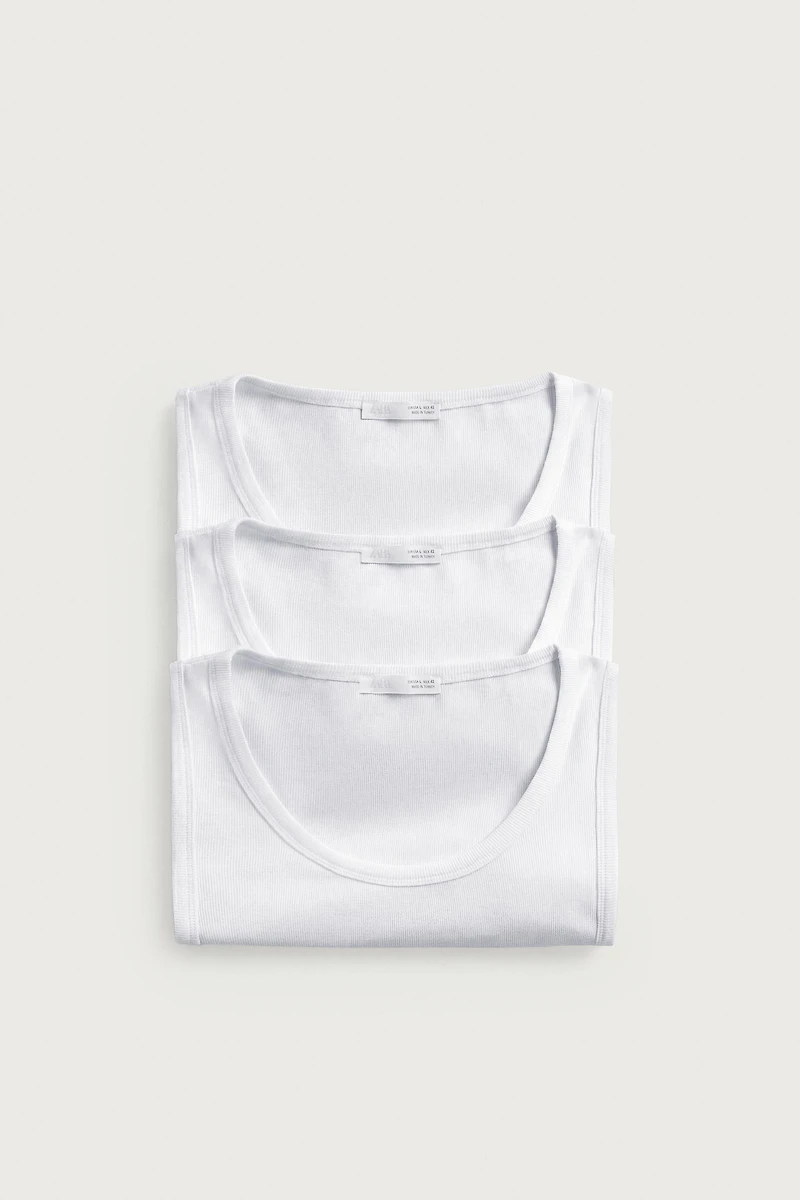LOT DE 3 DÉBARDEURS BASIQUES