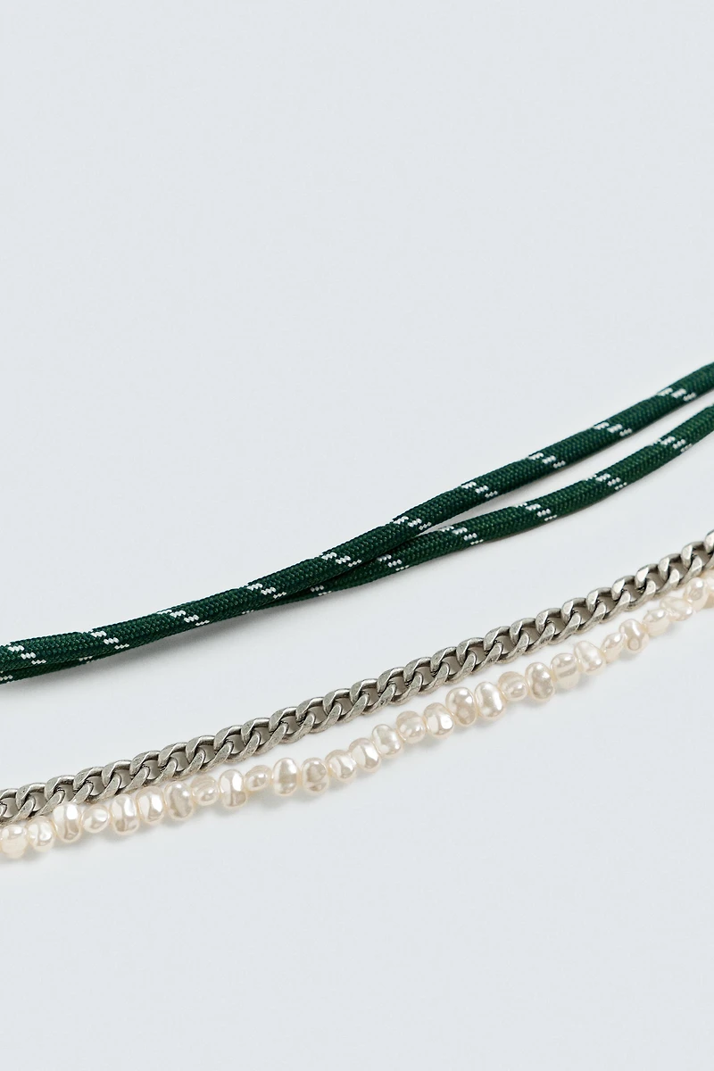 CHAÎNE COMBINÉE AVEC LACET