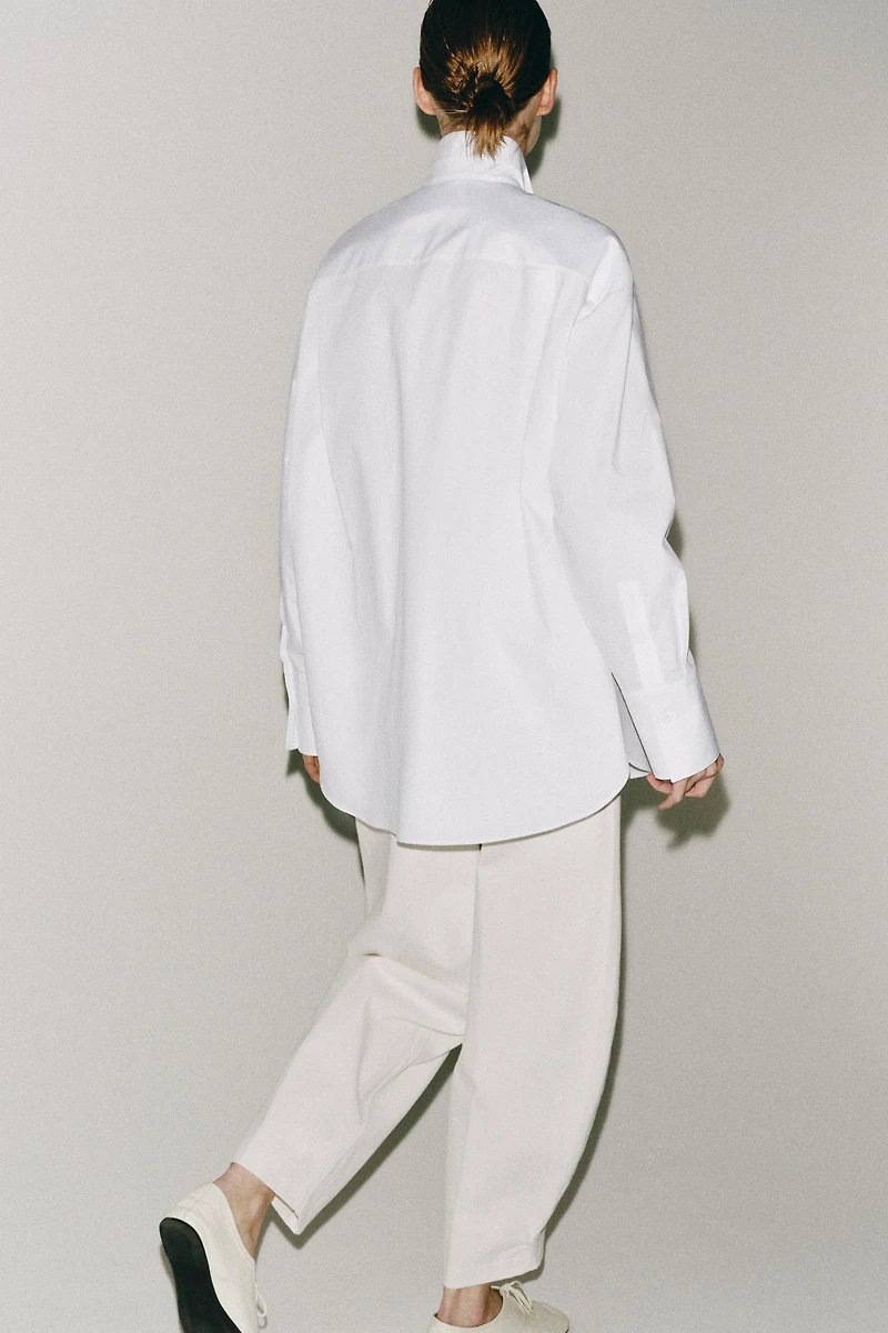 ZW COLLECTION POPLIN SHIRT WITH BUTTONS