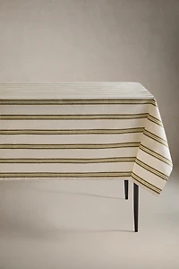 IRREGULAR STRIPED RESIN-COATED TABLECLOTH