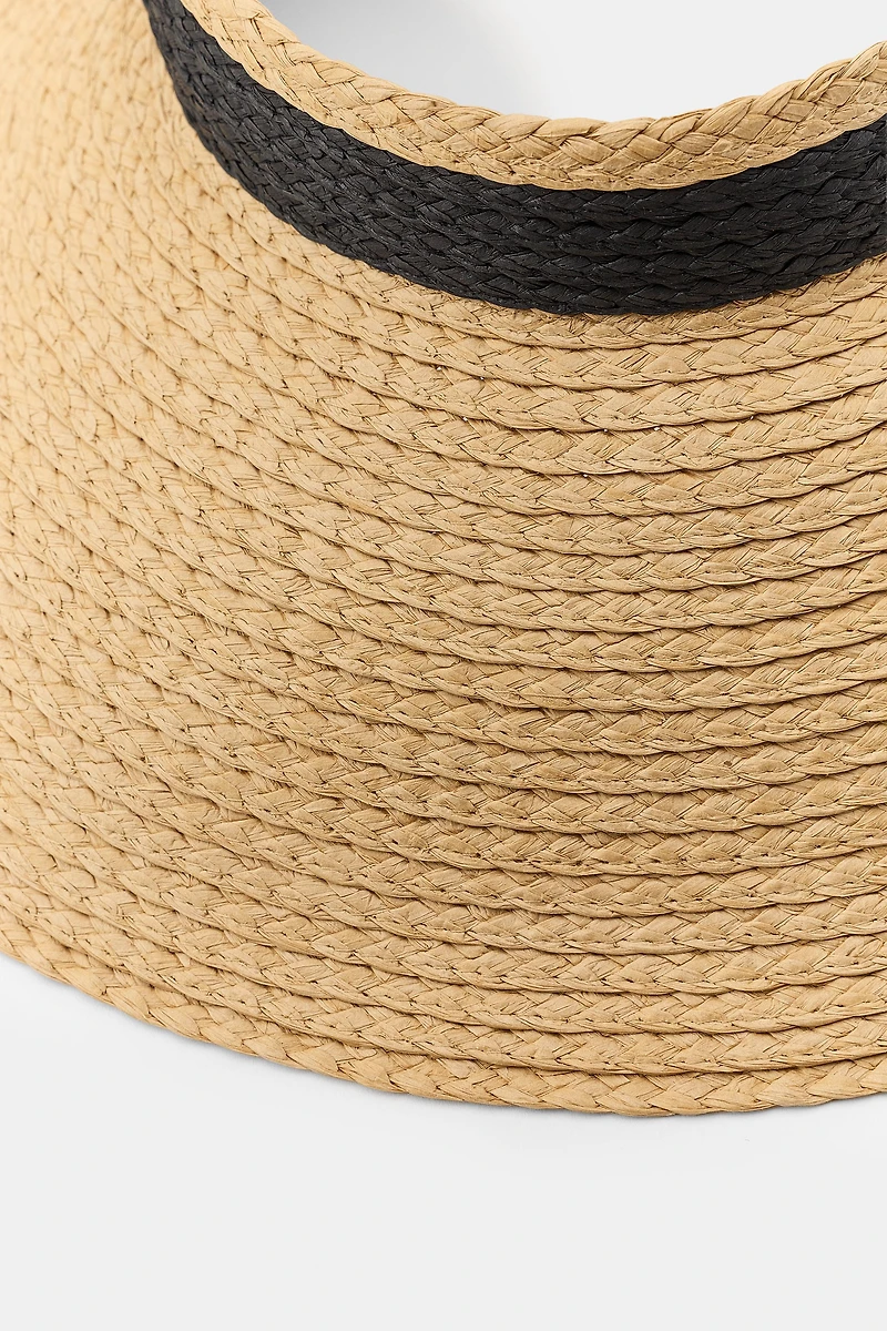 CONTRAST BAND BRAIDED VISOR