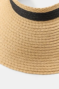 CONTRAST BAND BRAIDED VISOR